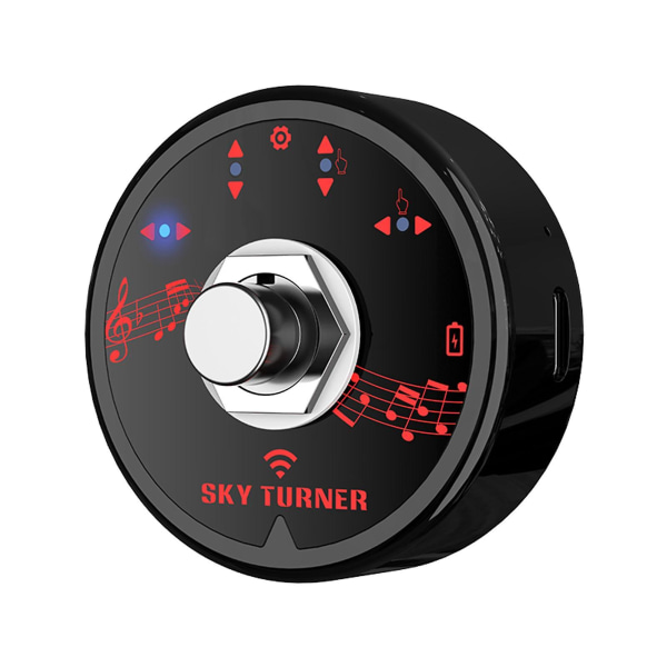 ST-1 BT Page Turner Pedal Uppladdningsbar trådlös fotkontakt för surfplatta Smartphone elektronisk musik black