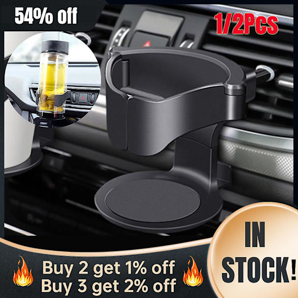 Ny bil Mugghållare Luftventil Dryck Kaffeflaskhållare Auto Bilfästen Vattenflaskhållare Dryckes askfat Stativ För bil - Dryckeshållare 2Pcs