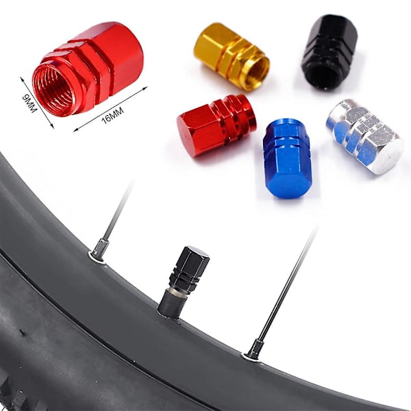 4 stk Aluminiumslegering Bil Hjul Dæk Ventil Hætte Dæk Fælge Stængel Støvtætte Dæksler Til Bil Motorcykel Lastbil Auto Tilbehør 5 Farver| | Yellow 02
