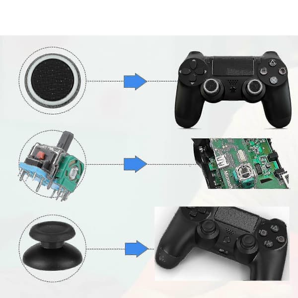 Erstatningssett for reparasjonsverktøy for joystick til PS4-kontroller