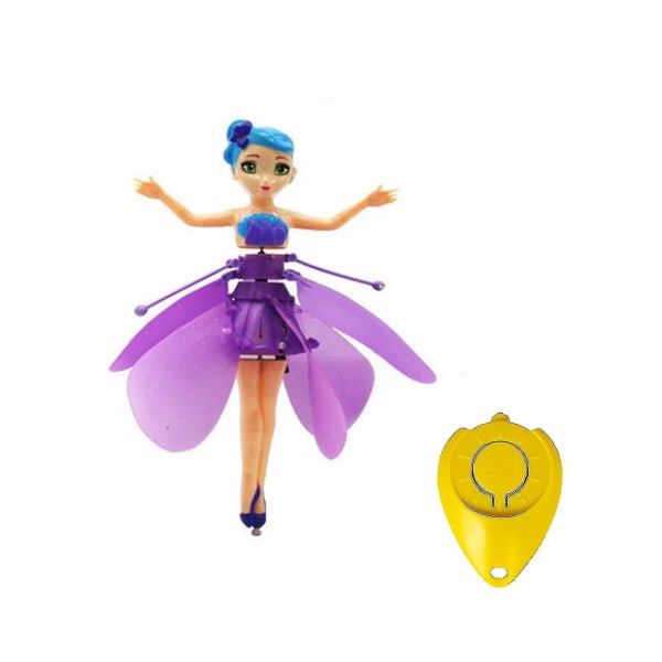 Magisk Flying Pixie Toy, Fairy Flying Princess Doll Infrarød Induksjon Control Toy For Gutter Jenter-beste julegave Kr Purple