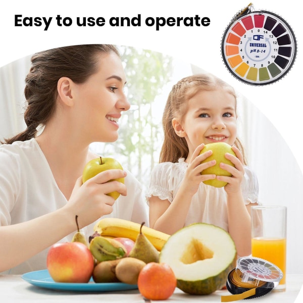 2 st PH-testpappersremsa Rulle Full Range Noggrann Mätning Universal Syra Testpapper PH Indikator