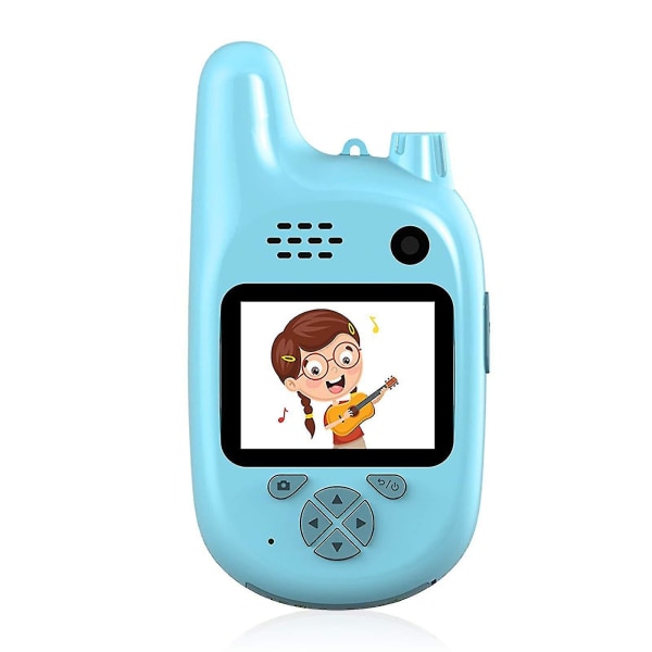 1 stk oppladbart kamera Barnekamera Gjør-det-selv-videokamera Barn Walkie Talkie 2,0 tommers HD-skjerm Puslespill Mp3-musikkspiller
