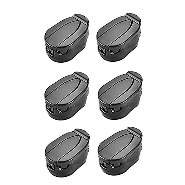 6 st Golfboll Pick Up Retriever , hopfällbar Golfboll Pick Up Claw Sucker Sätt på puttergrepp black