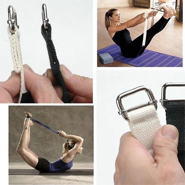 Yogabånd - værktøj til fleksibilitet | Øvelser | Yoga bæltestrop med justerbart metal skydespænde