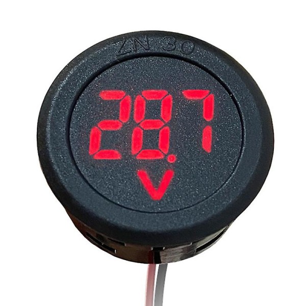 Dc 5 100v Led Digital Display Rund To-leder Voltmeter Bil DC Digital Spænding Strøm Meter Volt Detektor Tester Monitor 3 Farve| | 1