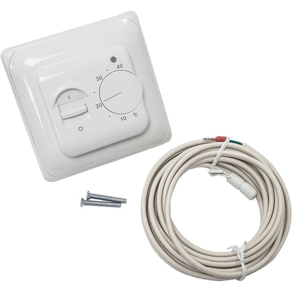 Elektrisk gulvvarmesensor AC 220V 16A, mekanisk gulvvarme-termostatregulator, manuel rumtermostat 16 A