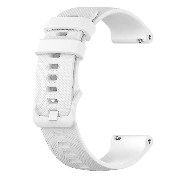 18 mm gitter silikonebånd til GarminActive S White