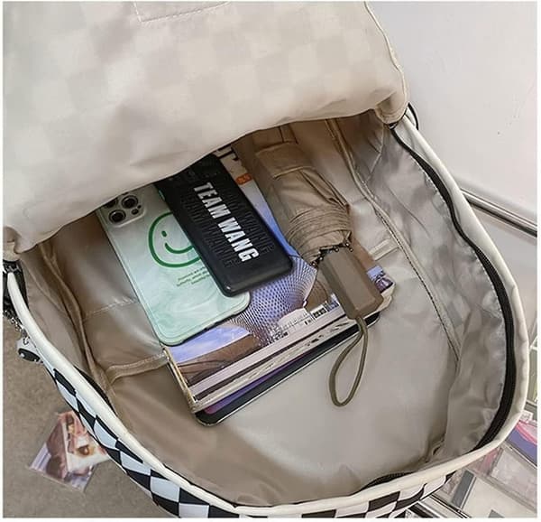 Ternet Rygsæk Gingham Skoletasker - Tilbage Til Skoleartikler Til Studerende (pink)