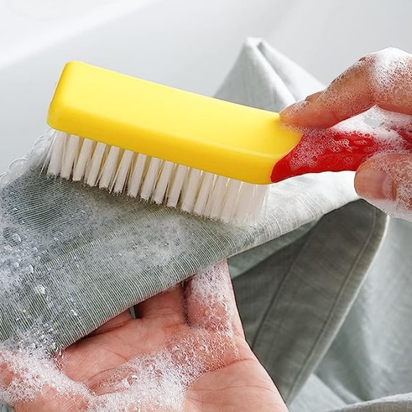 2-pak vaskebørste Sko rengøringsbørste, hængbar husholdningsrengøringsskrubbebørste til tøj, sko mv.