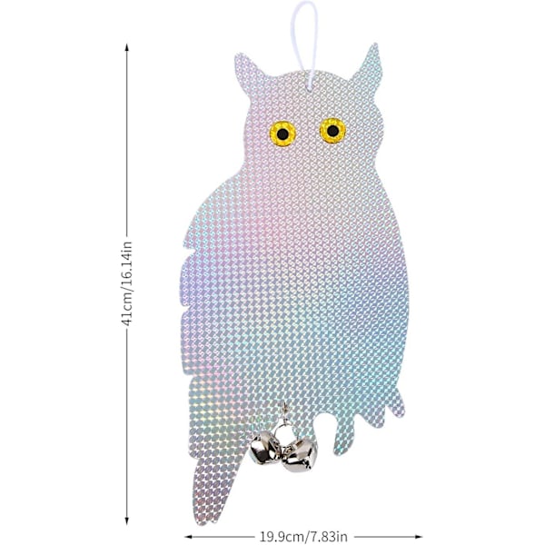 Kyyhkynen karkotin, 2 kappaletta heijastava pöllö, Anti Pigeon Owl, Bird Repeller, Reflec
