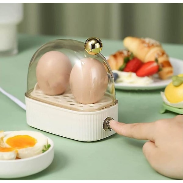 Mini Snabb äggkokare Multifunktionell enkel frukost Elektrisk äggkokare Liten äggkokare White