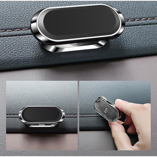 Enkel Mini Strip Form Magnetisk Bil Telefon Holder Biltilbehør 9*2.4mmn40 Sterke Magnetiske Magneter Nano Markless Lim|universal Bilbrakett| Silver