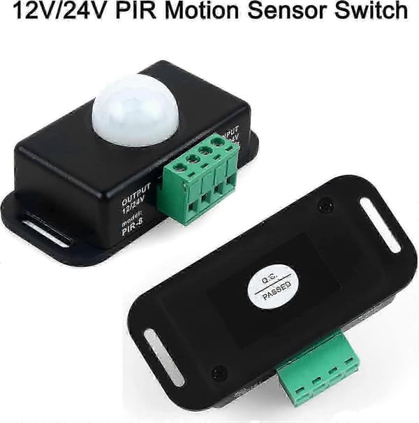 2026 Beste 2-delers bevegelsessensorbryter, 12V/24V PIR-sensor LED-bryterkontroller for fleksible LED-strips