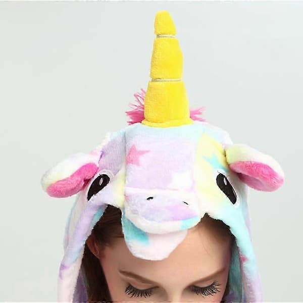 ILWHE Enhörningspyjamas djur Jumpsuit cosplay Yellow M