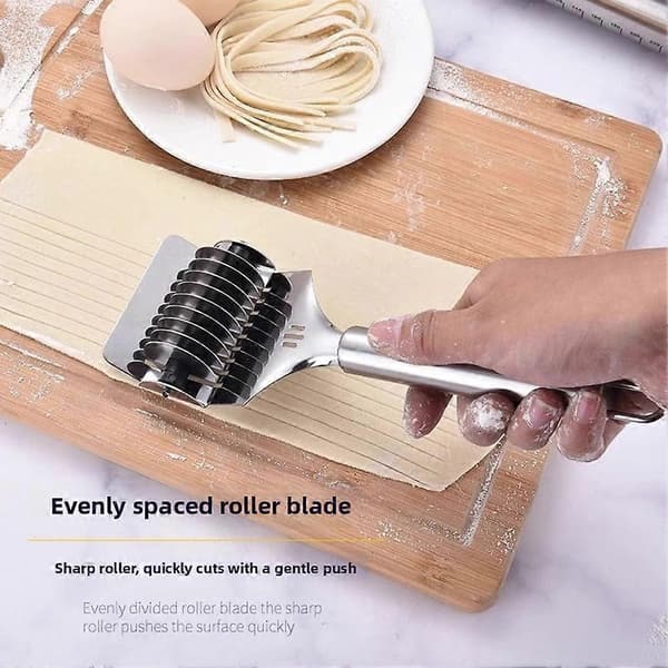 Rustfritt Stål Nuddel Gitter Rulle Docker Deigkutter Pasta Spaghetti Maker for Kjøkken Matlagingsverktøy 1pc