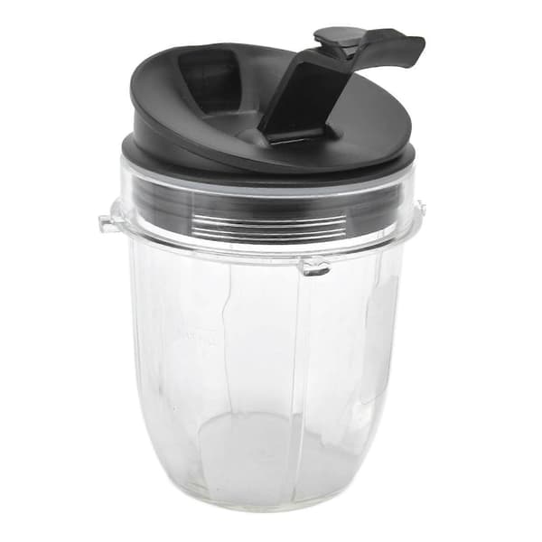 Bærbar 12OZ erstatningskopp blenderkoppbeholder med lokk, passer til NUTRI NINJA juicer