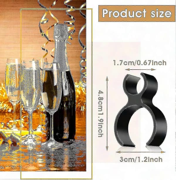 30-pack champagneflask-sparklerklämmor - Säkra hållare för tomtebloss för kök och ljus