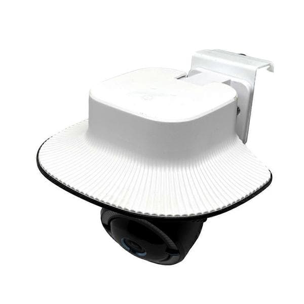 Regnskydd för Eufy SoloCam E30/E42 och 4G LTE Cam S330 - Utomhus väderskydd, antireflex solskydd Vit