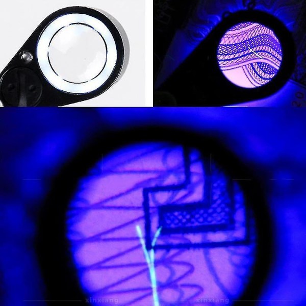 10/20/30x Suurennuslasi Korut Luuppi Led Uv Light 21mm Akromaattinen Triplet Linssi Optinen Lasi 10x