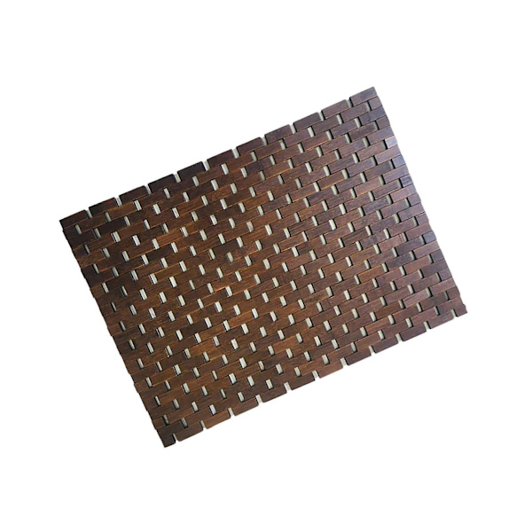 Bademåtte Anti For Slip Bademåtte Gulvmåtte Bambus Træ Brusebad Spa Hjem Gulv Brown