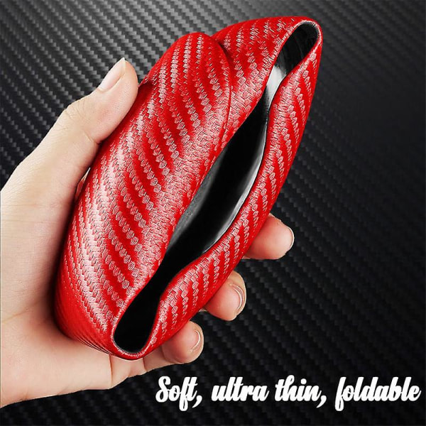 2st Universal Carbon Fiber Car Rat Booster Cover Non Slip Rat Cover Auto Inredning Tillbehör| | Black