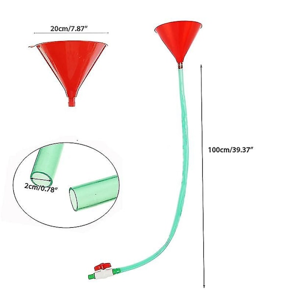 Plastik Fyldningstragt Ølfyldefunnel Vin Væskerør Slange Plastventil Slange Til Fødselsdag Ølfest