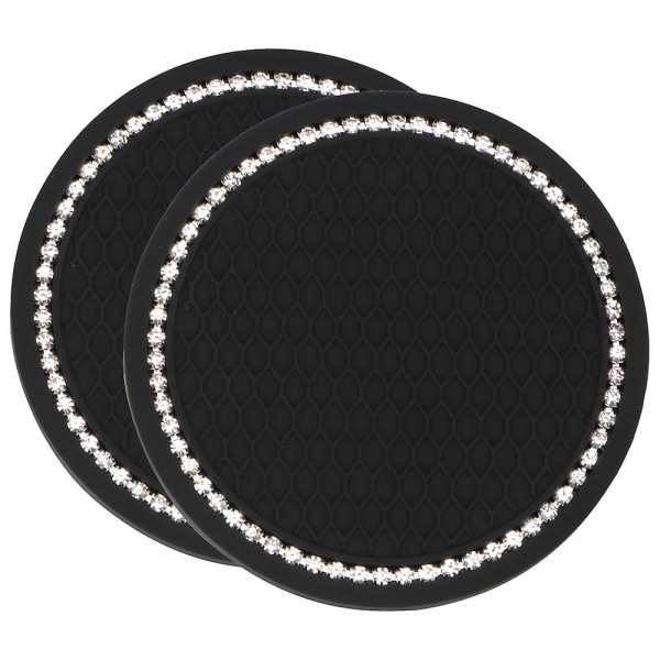 Autoon kiinnitettävä lasiteline Teekuppiteline Teline Lasit Puhelin Organizer Automukin pidike Automallinen kaksoisjuomapulloteline - Juomatelineet Cup Coaster Black