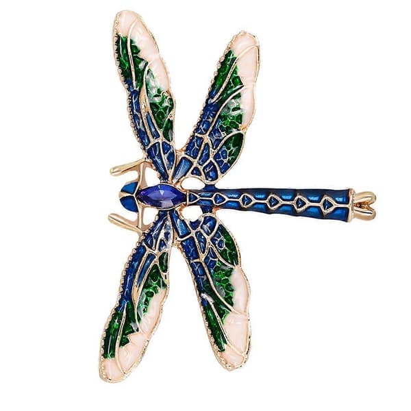 Dragonfly Pins Badge Corsage Rhinestone Brosch Present - , som beskrivet