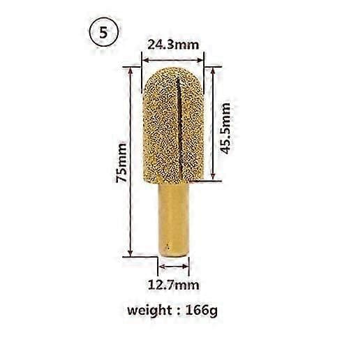 2025 Ny galvaniserad fräsbit för marmor, sten, diamant, marmor, 1,27 cm skaft, marmor