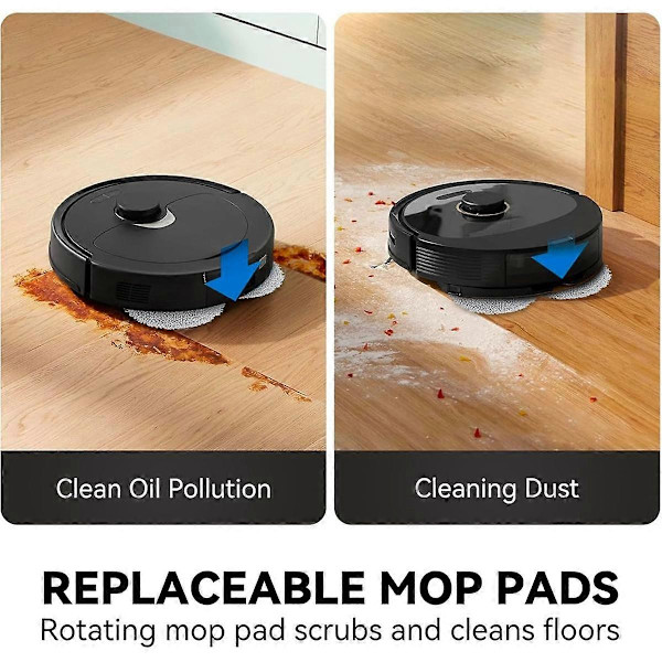 Mikrofiber Vakuum Mopp Klud Puder til Q & Qrevo MaxV Robot Støvsuger - Genanvendelige og Vaskbare Reservedele As Shown