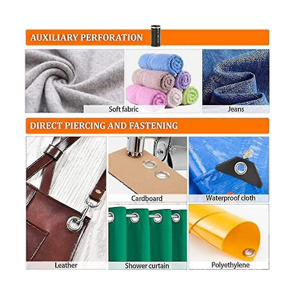 Öglepliers för presenningar, öglepliers set med 300 öglor (diameter 10 mm), öglepliers 10 mm Fo-yujia