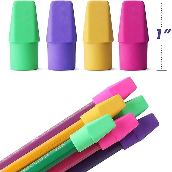 Pencil Top Erasers 120-pakke