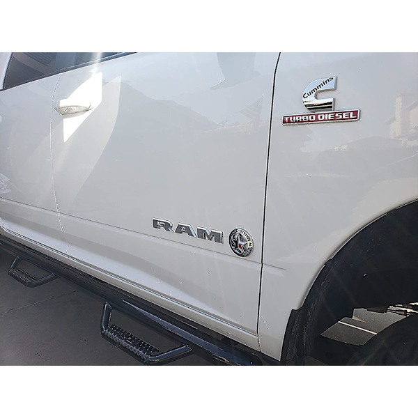 Lone Star Silver Edition Texas Decal Longhorn Badge Universal Stick On Passer Chevy Silverado Suburban Tahoe Gmc Sierra Ford F150 Ranger F-150 Dodge Ra