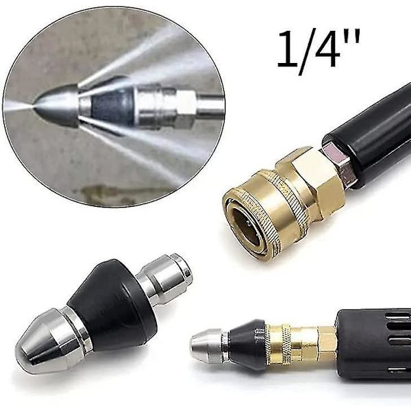 Viemärien puhdistustyökalu Korkeapainesuutin, tyhjennysruuvit, viemäriputkien ruoppaus- ja puhdistustyökalut putkien tukkeutumiseen 2pcs