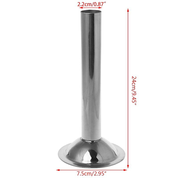 Rostfritt stål #10 storlek köttkvarn korvstoppare rör horn tratt fyllning