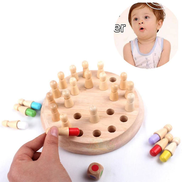 Puinen Muistipeli Tikku Shakkipelit Lapsille Lasten Puzzle Koulutuslelut