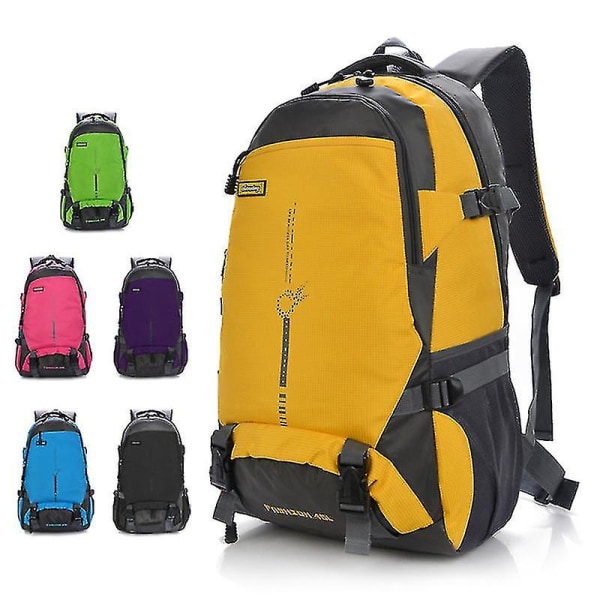 25/45l Utendørs Sport Fjellklatring Ryggsekk Vanntett Vandring Vandring Camping Sekk Reise fritidsvesker Blue-45L