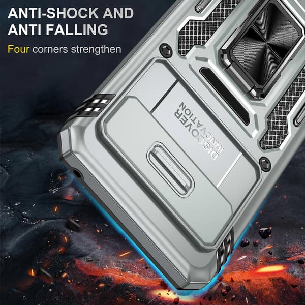 Armor PC + TPU Kameraskjold Telefoncover Grey For Google Pixel 8