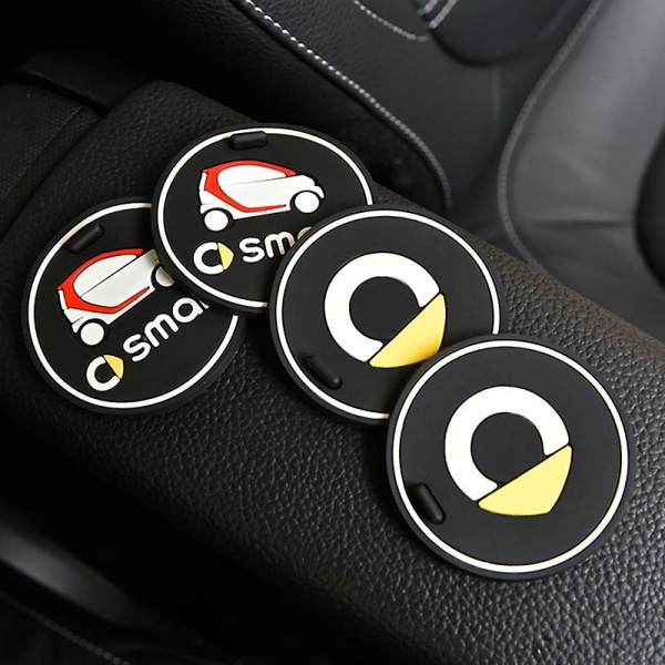 Bilunderlägg Vattenkoppsflaskhållare Anti-slip Pad Mat För Smart Fortwo Forfour 453 Inredning Bil Styling Tillbehör - Dryckeshållare Smart Car 2PCS