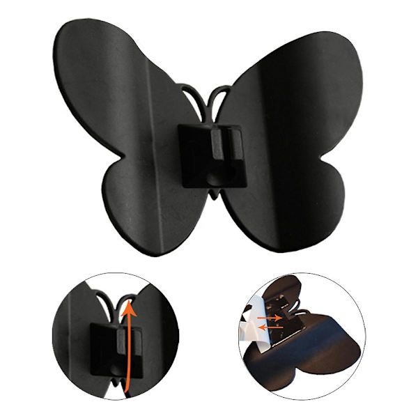 2kpl/ set Universal organizer Suloinen perhosen muotoinen kaapelikääre keittiökoneille Black 2Pcs