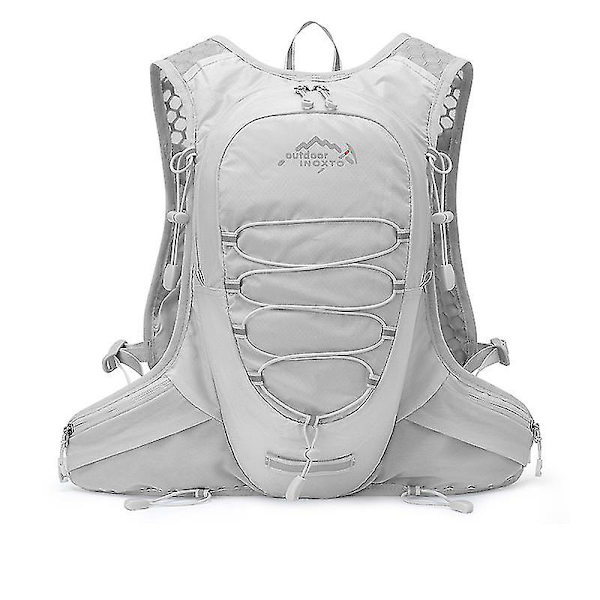 12l Hydration Pack Ryggsäck, lätt vattenryggsäck med 2l läckagesäker hydreringsblåsa Dagsäck för män Kvinnor,löpande vätskeväst för utomhus T gray