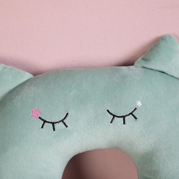 Matkatyyny - Pehmeä Memory Foam kaulatyyny aikuisille, lapsille, lapsille (vihreä)