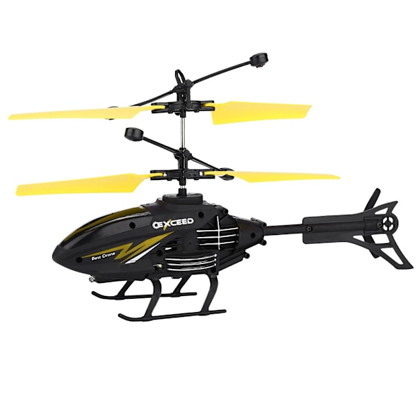 Mini RC Infraröd induktionsfjärrkontroll RC Toy 2CH Gyro Helikopter RC Drone Yellow