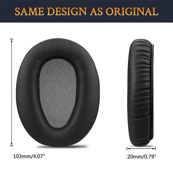 1 par skum ørepuder pude læder ørepude til Wh-ch700n (whch700n) & Mdr-zx780 (zx780dc)/mdr-zx770