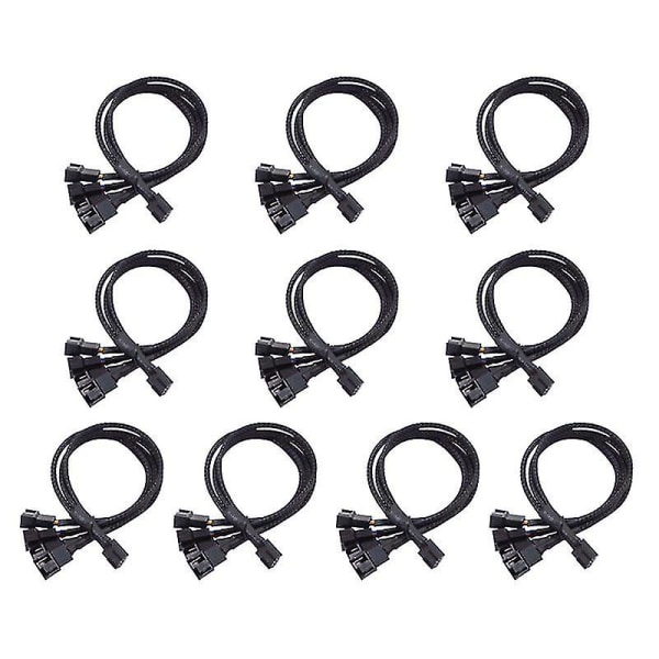 10 st 1 till 4 datorfläktkabel 4pin Pwm Temperaturkontroll Kylfläktkabel Datoradapter Hytt
