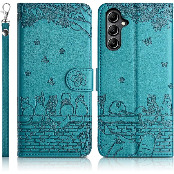 Case för Samsung Galaxy A55 5G, Premium PU-läder Magnetic Flip Cover med kortplats Stativfunktion