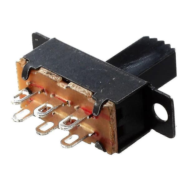 10 stk 6-pins 2-posisjons Dpdt On/on Mini skyvebryter