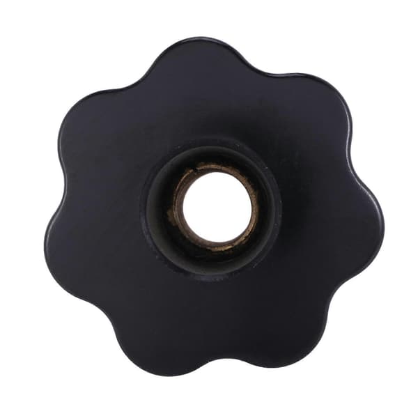 4X M10 10mm diameter gjenge svart plast stjernehode klemknappgrep Black