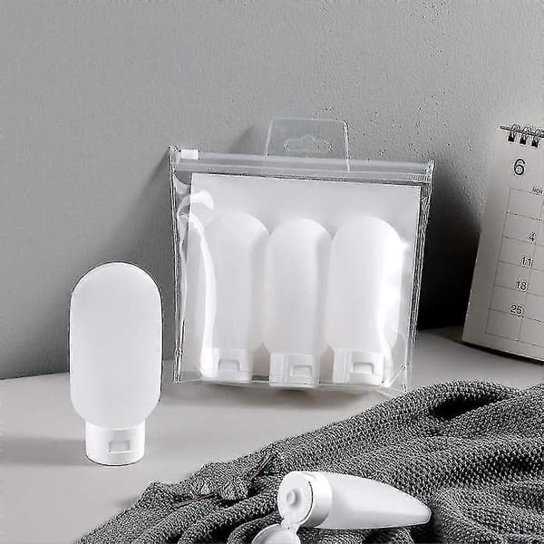 100 ml silikonreseflaskor Resetoalettflaskor Silikonvätskereseflaskset Resestorleksbehållare, 3 st